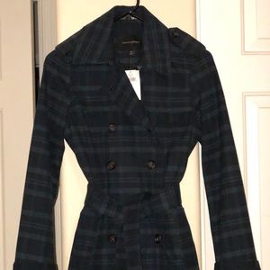 Banana Republic Coat - Dark Blue Plaid